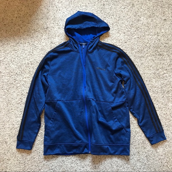 Blue Adidas Full-Zip Hoodie - Picture 2 of 6